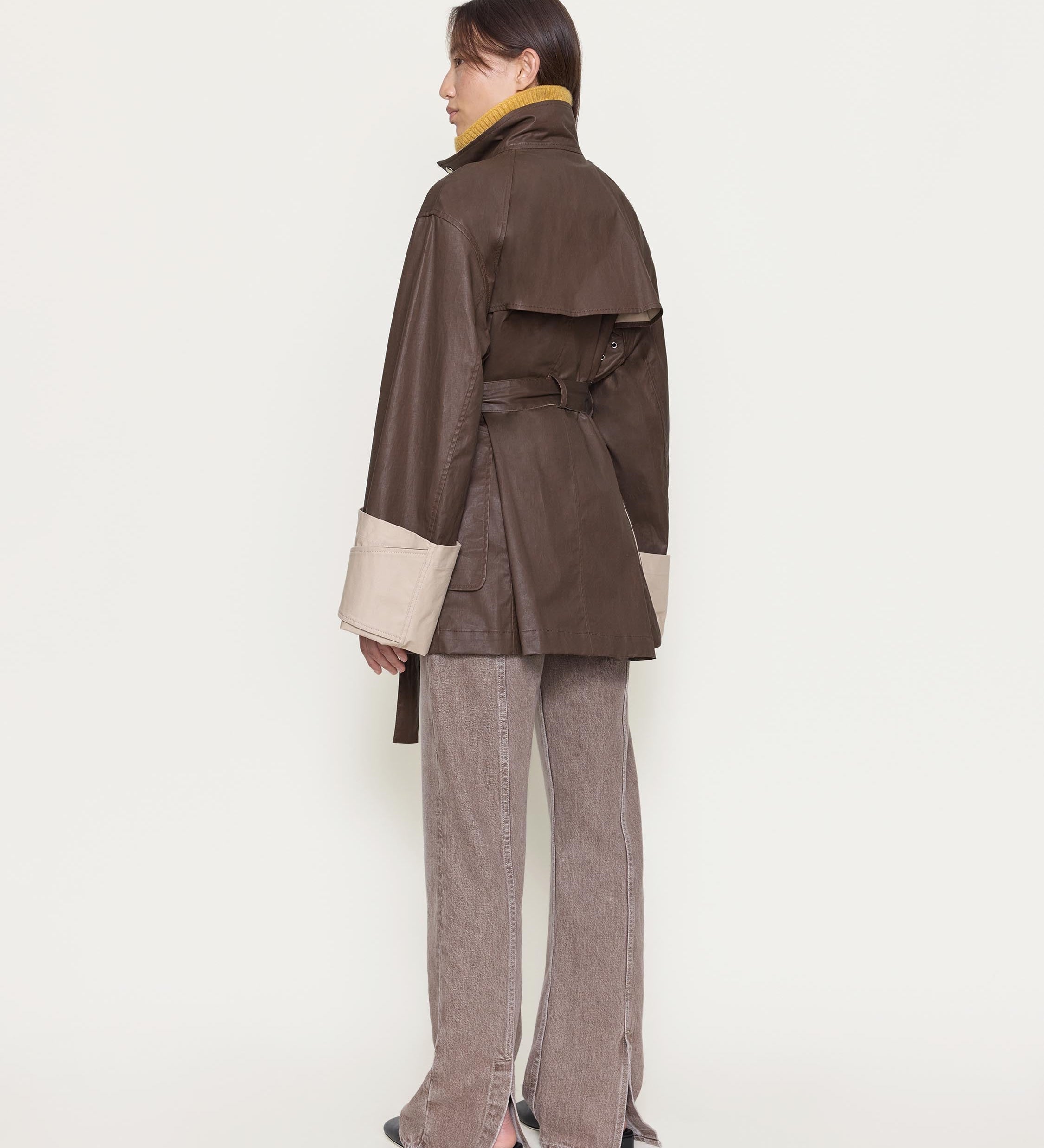 OSSOU - Asha Coat in Tobacco and Rye