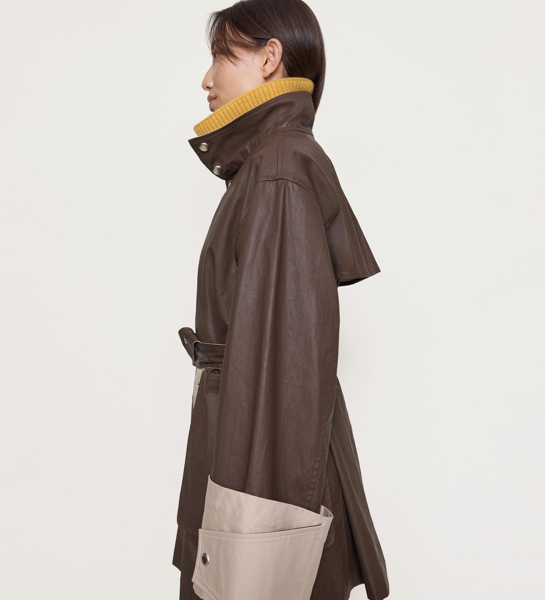 OSSOU - Asha Coat in Tobacco and Rye