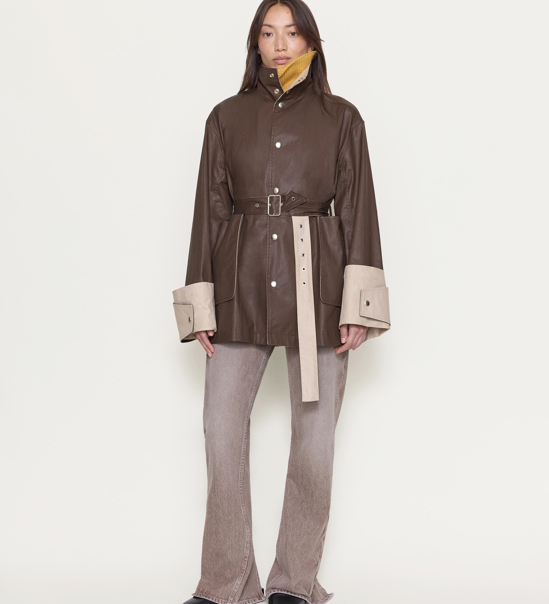 OSSOU - Asha Coat in Tobacco and Rye