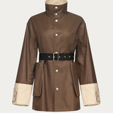 OSSOU - Asha Coat in Tobacco and Rye