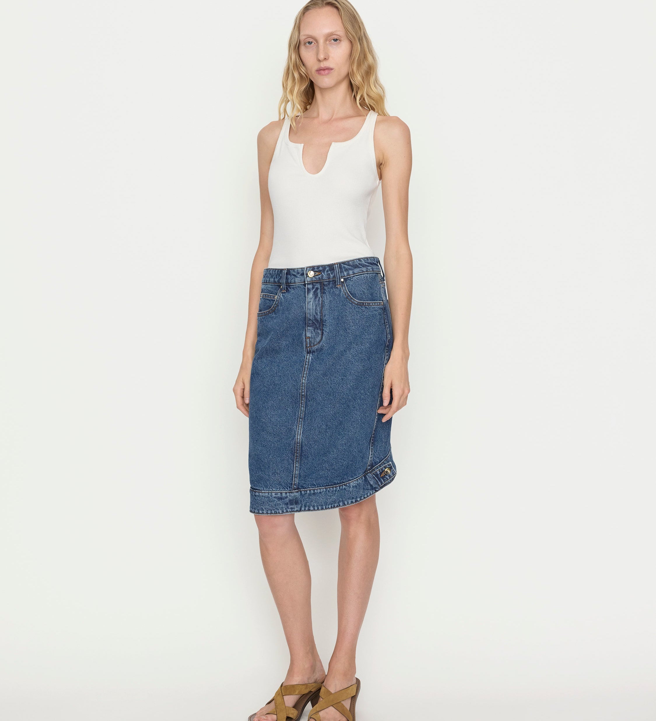 OSSOU - Cambria Skirt in Horizon Wash