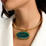 Veronica Beard - Dakota Green Agate Necklace