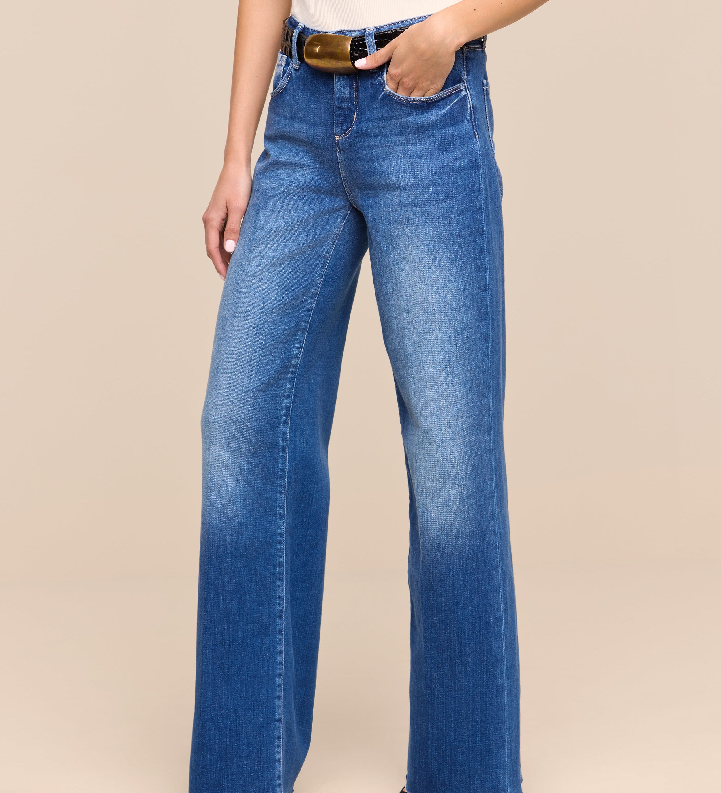 L'AGENCE - Petite Scottie Wide - Leg Jean