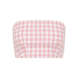 Posse - PAIGE BANDEAU - PINK GINGHAM