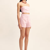 Posse - PAIGE BANDEAU - PINK GINGHAM