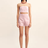 Posse - PAIGE BANDEAU - PINK GINGHAM