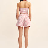 Posse - PERRI SHORT - PINK GINGHAM