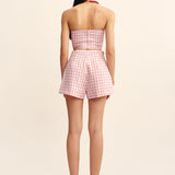 Posse - PERRI SHORT - PINK GINGHAM