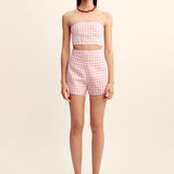 Posse - PAIGE BANDEAU - PINK GINGHAM