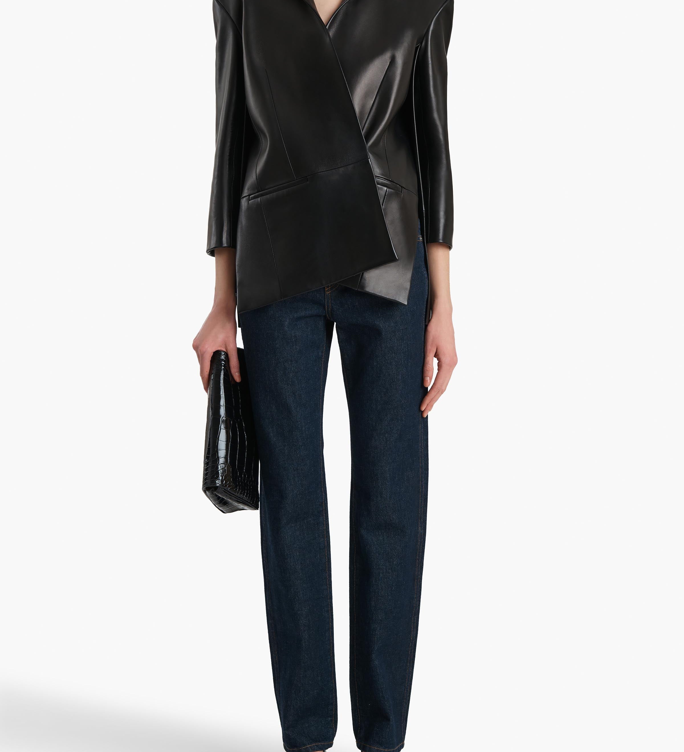 Khaite - Palto Jacket in Black Leather