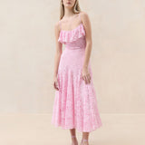 Loeffler Randall - Parker Pink Lace Skirt
