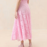 Loeffler Randall - Parker Pink Lace Skirt