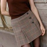DÔEN - PARTRIDGE SKIRT -- CRAWFORD CHECK