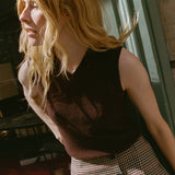 DÔEN - DAMIA CASHMERE VEST -- DARK UMBER