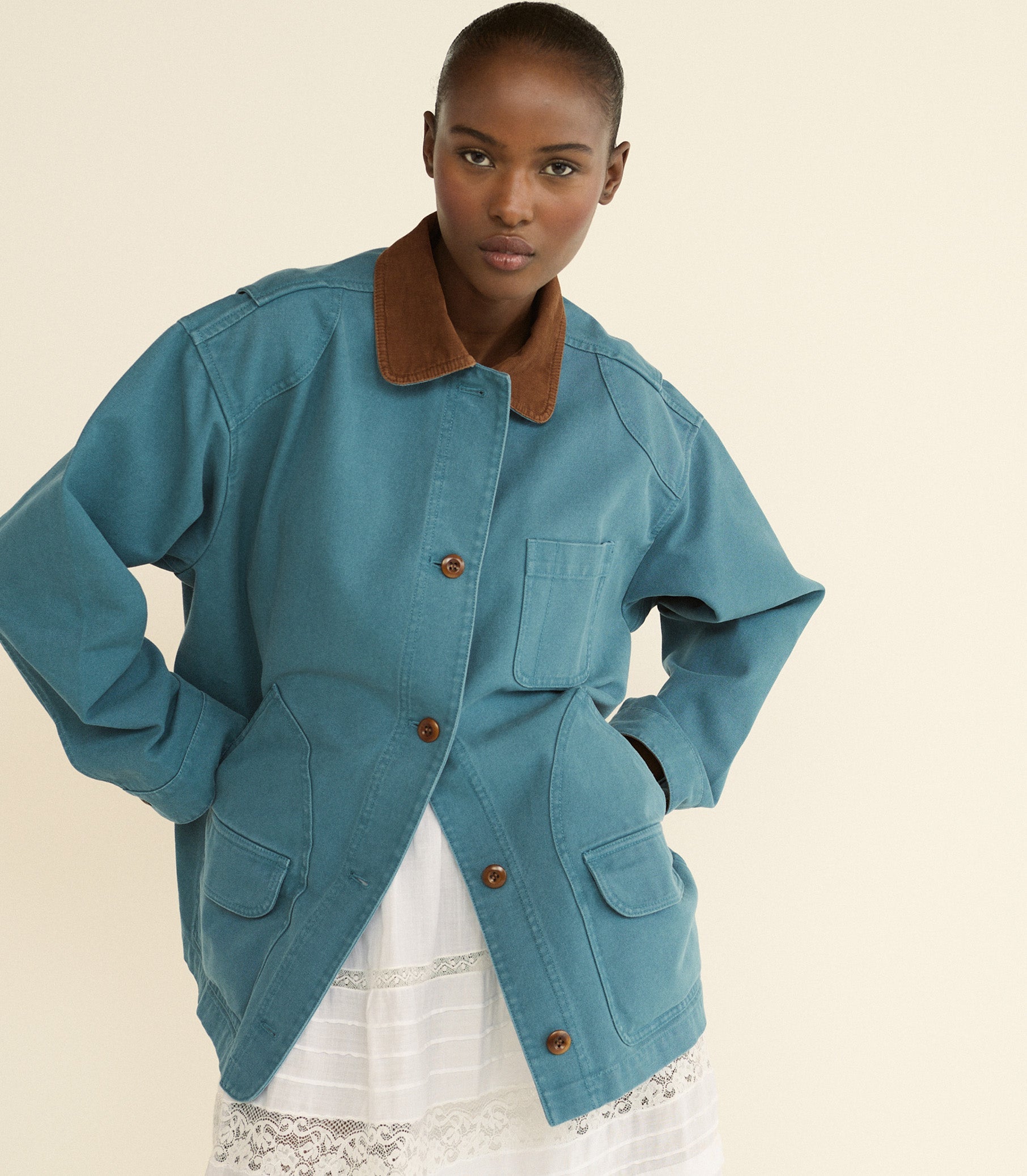 DOEN - PASCUAL JACKET - - CASPIAN BLUE