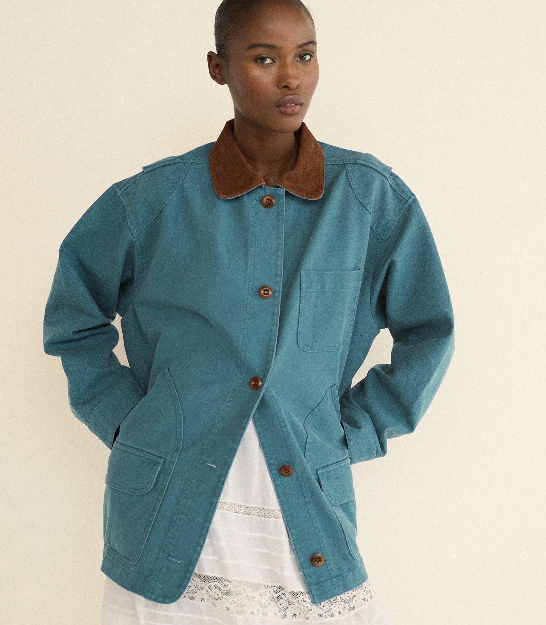DOEN - PASCUAL JACKET - - CASPIAN BLUE