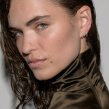 Dorsey - PAVÉ PEAR-DROP HUGGIE EARRINGS IN LAB BLUE SAPPHIRE
