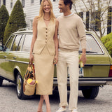 Veronica Beard - Liff Stretch-Linen Vest
