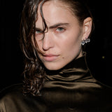 Dorsey - PORTER CUSHION - CUT EARRINGS IN LAB WHITE SAPPHIRE, 18K GOLD VERMEIL