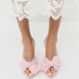 Loeffler Randall - Penny Pink Pleated Bow Heel