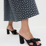 Loeffler Randall - Penny Black Pleated Bow Heel