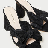 Loeffler Randall - Penny Black Pleated Bow Heel