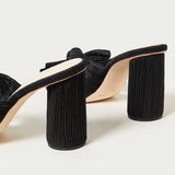 Loeffler Randall - Penny Black Pleated Bow Heel