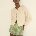 DOEN - PEROLINE CASHMERE CARDIGAN - - DOGWOOD