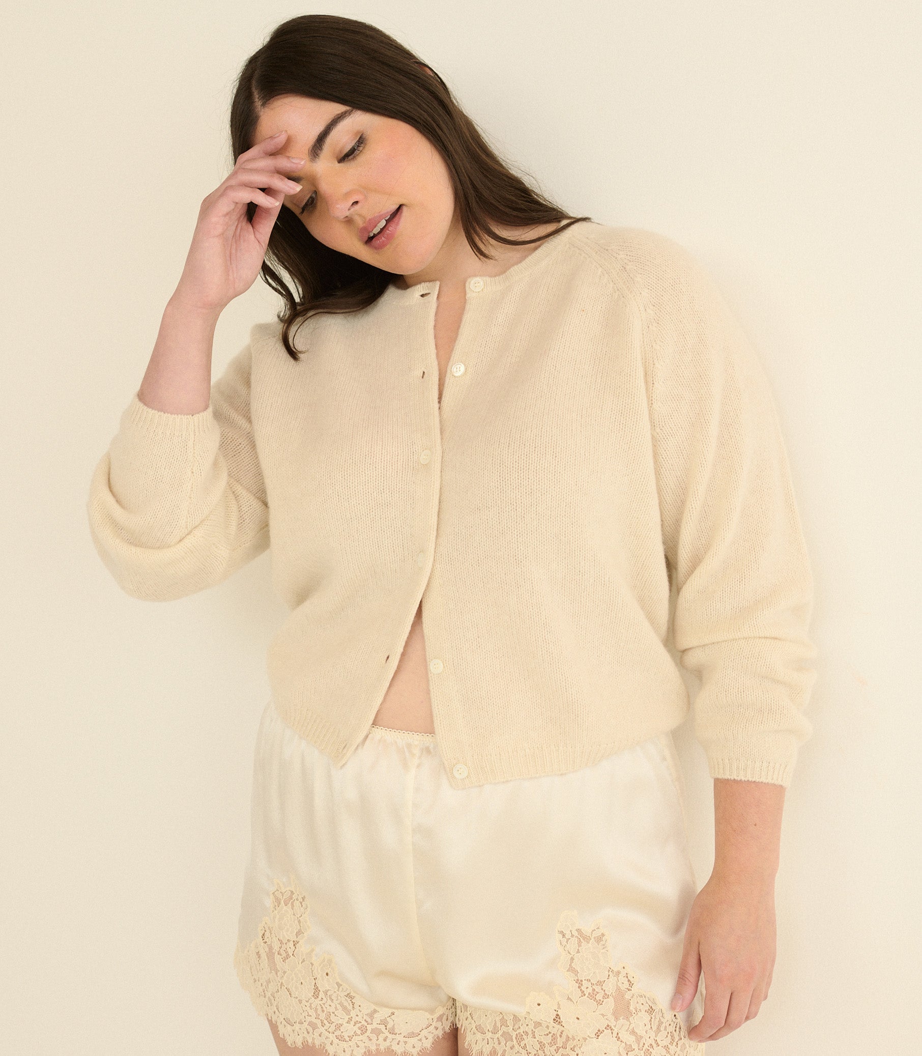 DOEN - PEROLINE CASHMERE CARDIGAN - - DOGWOOD