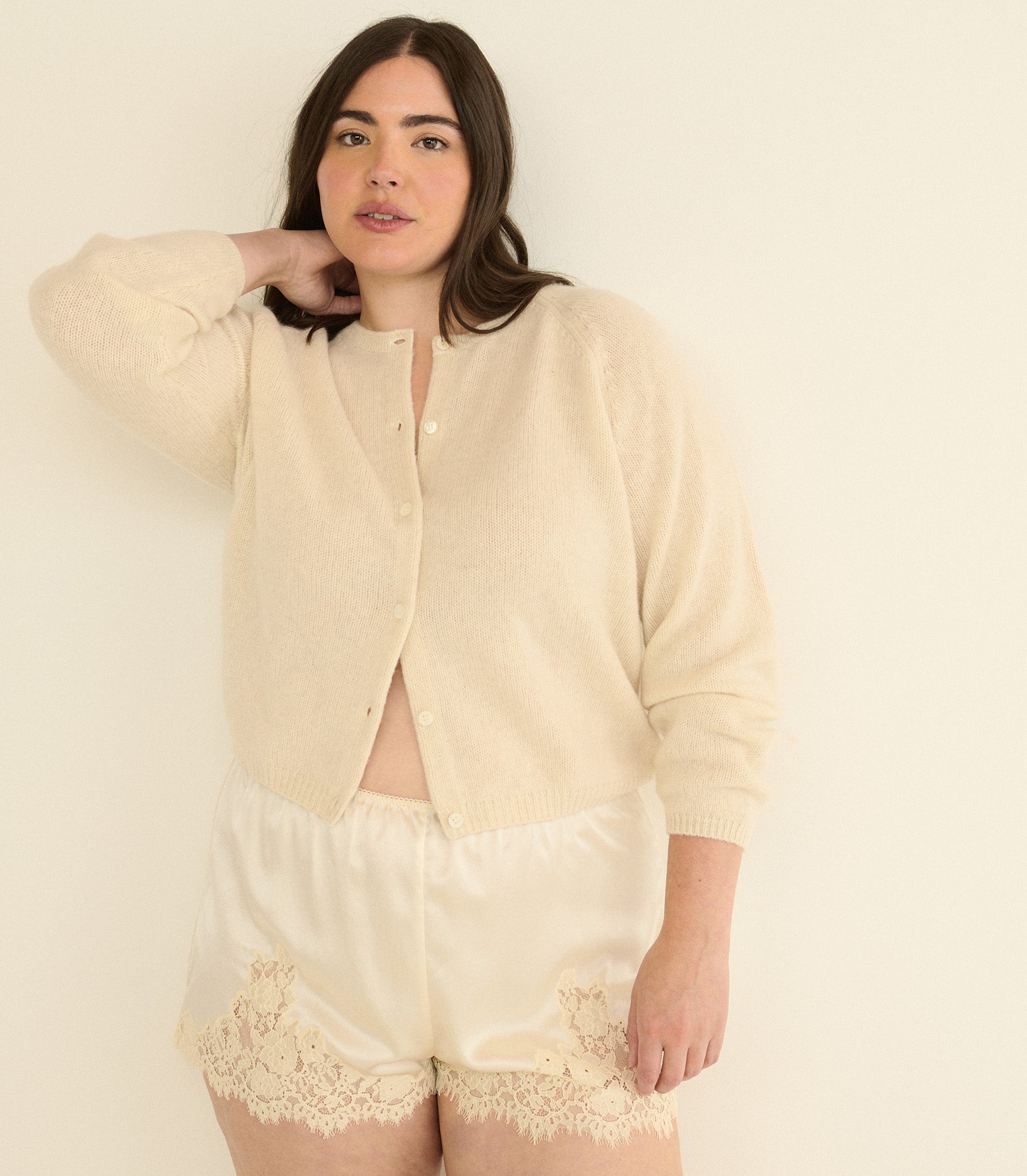 DOEN - PEROLINE CASHMERE CARDIGAN - - DOGWOOD