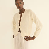 DOEN - PEROLINE CASHMERE CARDIGAN - - DOGWOOD