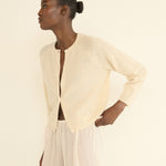 DOEN - PEROLINE CASHMERE CARDIGAN - - DOGWOOD
