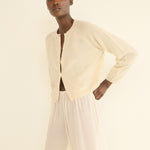DOEN - PEROLINE CASHMERE CARDIGAN - - DOGWOOD