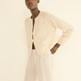 DOEN - PEROLINE CASHMERE CARDIGAN - - DOGWOOD