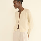 DOEN - PEROLINE CASHMERE CARDIGAN - - DOGWOOD