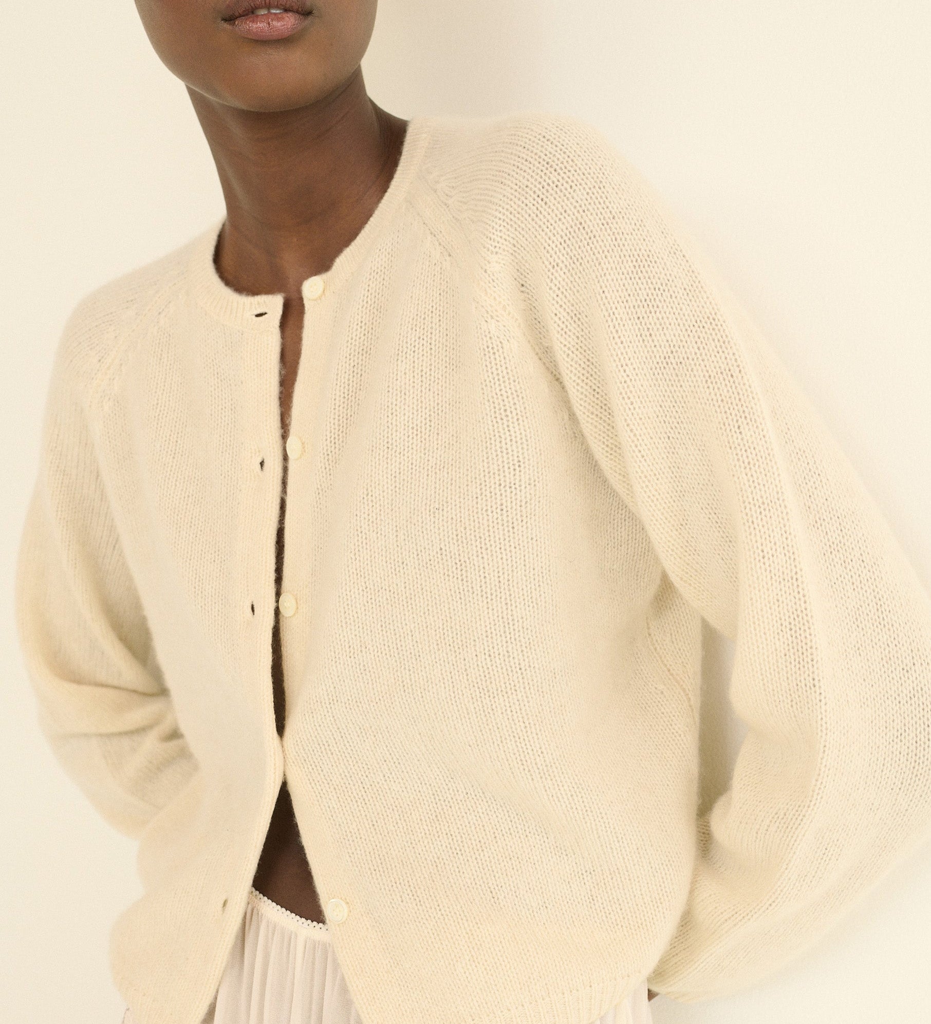DOEN - PEROLINE CASHMERE CARDIGAN - - DOGWOOD