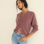 DOEN - PEROLINE CASHMERE CARDIGAN - - ROSE MAUVE