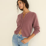 DOEN - PEROLINE CASHMERE CARDIGAN - - ROSE MAUVE