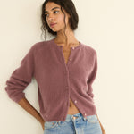 DOEN - PEROLINE CASHMERE CARDIGAN - - ROSE MAUVE