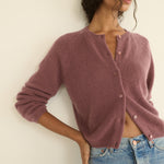 DOEN - PEROLINE CASHMERE CARDIGAN - - ROSE MAUVE