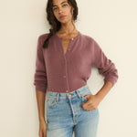DOEN - PEROLINE CASHMERE CARDIGAN - - ROSE MAUVE