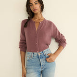 DOEN - PEROLINE CASHMERE CARDIGAN - - ROSE MAUVE