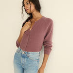 DOEN - PEROLINE CASHMERE CARDIGAN - - ROSE MAUVE