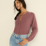 DOEN - PEROLINE CASHMERE CARDIGAN - - ROSE MAUVE
