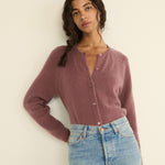 DOEN - PEROLINE CASHMERE CARDIGAN - - ROSE MAUVE