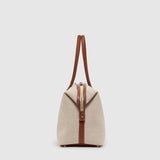 Métier - Vérité All Day Bag Natural Linen with Cognac