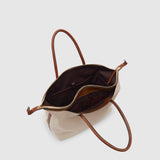 Métier - Vérité All Day Bag Natural Linen with Cognac