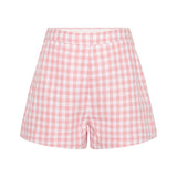 Posse - PERRI SHORT - PINK GINGHAM