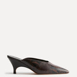 Le Monde Beryl - Petra Mule / Chocolate Leather Snake Effect