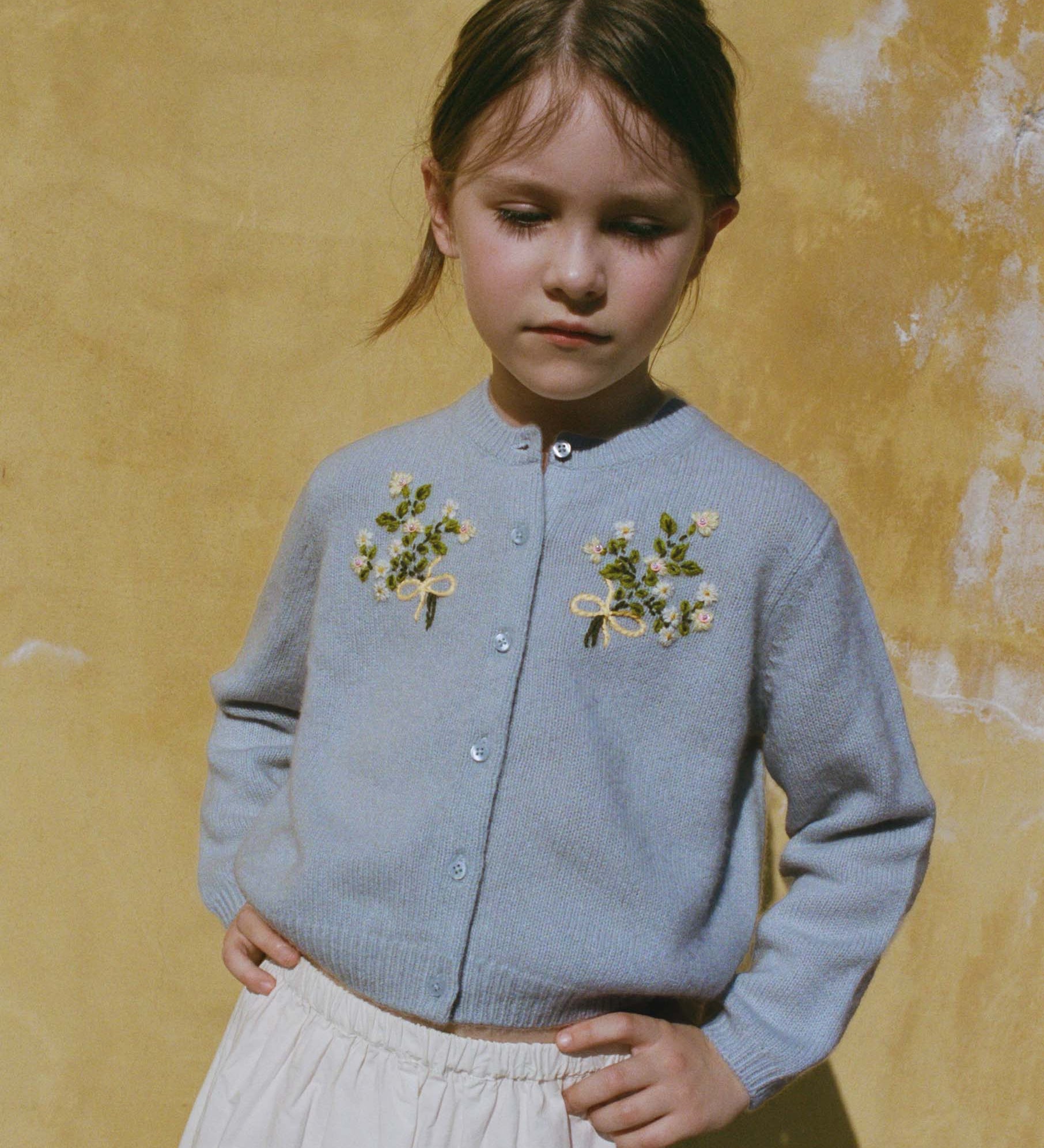 DOEN - PETIT GARDENIA CASHMERE CARDIGAN